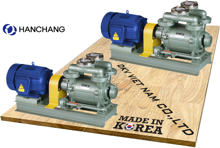 bom chan khong vong nuoc hanchang hwvp-1-300, hanchang liquid ring vacuum pump hwvp-1-300