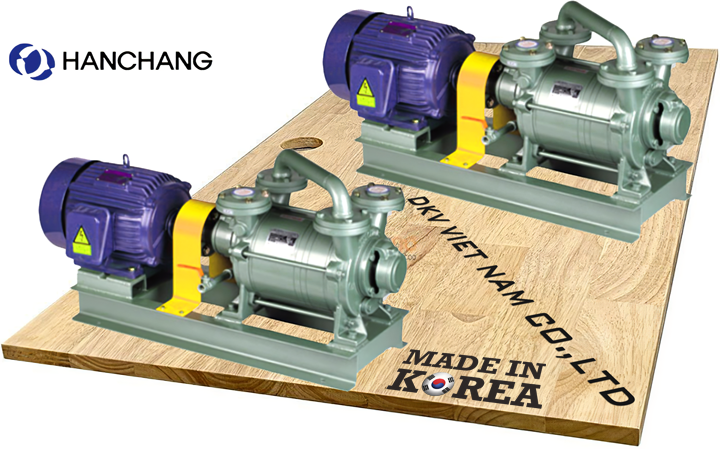 Bơm chân không vòng nước Hanchang HWVP-2-1200, Hanchang liquid ring vacuum pump HWVP-2-1200