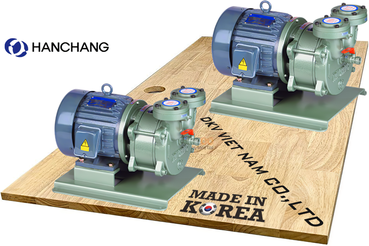 Bơm chân không vòng nước Hanchang HWVP-D-100, Hanchang liquid ring vacuum pump HWVP-D-100